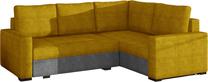 Kampinė sofa Corona Omega 68, Omega 02, geltona sp./šviesiai pilka sp., dešininė, 162 x 235 cm x 90 cm