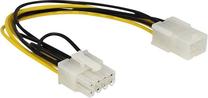 Tīkla kabelis Delock 83775 8-Pin-PCIe female, 6-Pin-PCIe male, 0.2 m, melna krās./dzeltena krās.
