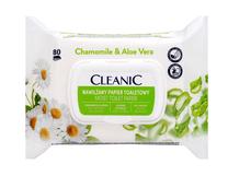 Drėgnas tualetinis popierius Cleanic Chamomile & Aloe Vera, 1 sl