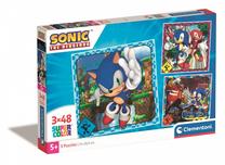 Пазл 3in1 Clementoni Sonic 25320, 20.5 см x 21 см, 144 шт., многоцветный