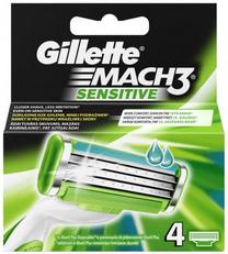Skutimosi peiliukai Gillette Mach3 Sensitive, 4 vnt.