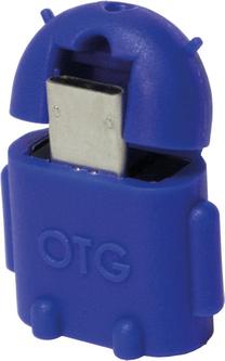 Adapteris Logilink Micro USB B male, USB 2.0 A female, mėlyna sp.