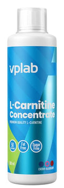 Gėrimas sportui VPLab L-Carnitine Concentrate, vyšnių skonio/mėlynių skonio, 0.5 l