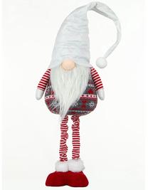 Kalėdinė dekoracija, "Nykštukas" Saska Garden Gnome GS250596, 16 cm, balta sp./raudona sp./pilka sp.
