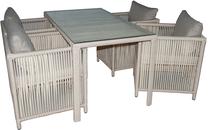 Lauko baldų komplektas Floriane Garden Mana 2, šviesiai ruda sp., 1-4 vietų