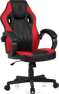 Игровой стул SENSE7 Prism, 61.5 x 58 x 110 - 119 см, черный цв./красный цв.
