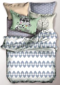 Patalynės užvalkalų komplektas Restilo Basic, mėlynas/baltas, 155 x 220 cm