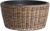 Gėlių vazonas Mondex HV462405, plastikinis/ratanas, Ø 44 cm, ruda sp./juoda sp.