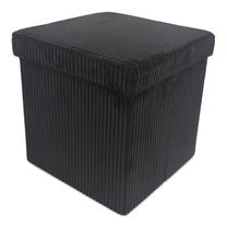 Pufas Domoletti Maeo, juoda sp., 38 cm x 38 cm x 38 cm