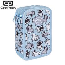 Penālis CoolPack Cute Bulldogs, 20 cm x 13 cm, gaiši zila krās.