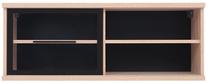 Vitrina Fever, ąžuolo sp./juoda sp., 38 cm x 28 cm x 100 cm