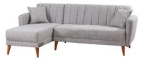 Stūra dīvāns-gulta Kalune Design Aqua Kose 867UNQ1434, pelēka krās., kreisais, 225 x 150 cm x 85 cm