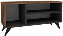Batų spintelė Kalune Design Nurel, antracito sp./riešuto sp., 90 cm x 35 cm x 45.6 cm