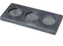 Žvakidė A93501130, marmuras, 18 cm, juoda sp.