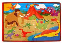Dėlionė Soft Puzzle Dinosaurs, 33 cm x 50 cm, 28 vnt., įvairių spalvų