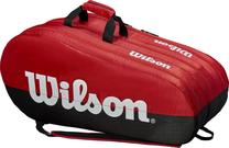 Tenisa soma Wilson Team 3 Compartment Bag Black/Red, melna krās./sarkana krās.