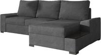 Kampinė sofa Negro Soro 93, pilka sp., dešininė, 160 x 245 cm x 90 cm