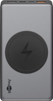 Lādētājs-akumulators (Power bank) Goobay, 10000 mAh, sudraba krās.