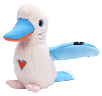 Rotaļu dzīvnieks putns HAPPY YAPPERS Kookaburra 9471, zila krās./balta krās.