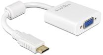 Vads Delock Mini HDMI male, VGA female, balta krās.