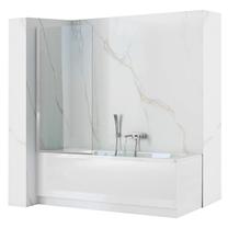 Ванная стенка Rea Lagos Fix, 70 см x 140 см, прозрачный цв./хромовый цв./прозрачный