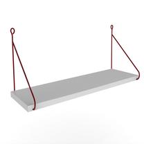 Sieninė lentyna Kalune Design Armoni 775DCM1607, balta sp./raudona sp., 20 cm x 72 cm x 20 cm