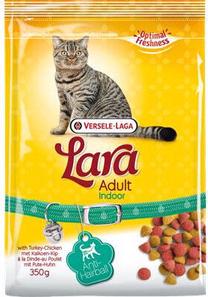 Sausas kačių maistas Versele-Laga Lara Adult Indoor Anti-Herball Chicken & Turkey, vištiena/kalakutiena, 0.35 kg