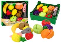 Rotaļu virtuves piederumi, augļu griešanas komplekts Lean Toys Food Storage Box, daudzkrāsaina