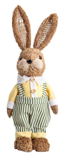 Dekoracija Homla Mell Rabbit in dungarees 764264, 38 cm, įvairių spalvų