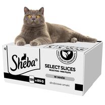 Mitrā kaķu barība Sheba Select Slices, vistas gaļa/tītara gaļa/pīles gaļa, 0.085 kg x 120 gab.