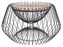 Kavos staliukas Kayoom Malibu 325, ruda sp./juoda sp., 60 cm x 60 cm x 35 cm