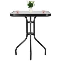 Lauko stalas Springos GF1018, juoda sp., 60 cm x 60 cm x 70 cm