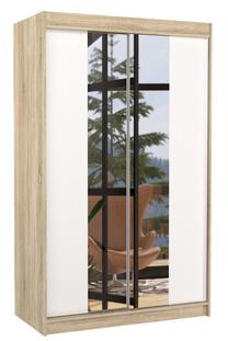 Spinta ADRK Marvin 120, ruda sp./balta sp./rusva sp., 58 cm x 120 cm x 200 cm, su veidrodžiu