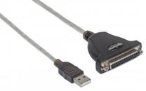 Adapteris Manhattan DB25 to USB USB A male, DB25 female, 1.8 m
