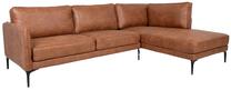 Kampinė sofa Home4you Sofia, ruda sp., dešininė, 257 x 168 cm x 82 cm