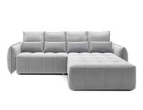 Kampinė sofa - lova Campo, pilka sp., dešininė, 196 x 265 cm x 88 cm