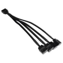 Laidas Alphacool Y-Splitter ARGB 3-pin, 4 x 3-pin, 0.15 m, juoda sp.