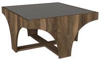 Kavos staliukas Kalune Design Litus, antracito sp./riešuto sp., 71 cm x 74.6 cm x 38 cm