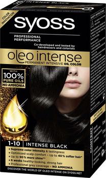 Matu krāsa Syoss Oleo Intense, intense black krās., Intense Black 1-10, 50 ml