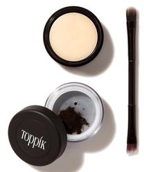 Skropstu un uzacu produktu komplekts Toppik Brow Building Fibers Set, 2 g, tumši brūna krās.