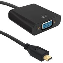 Adapteris Qoltec HDMI Micro - D-Sub (VGA) Micro HDMI male, VGA female, 0.2 m, melna krās.