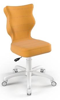 Laste töötool Petit VT35 Size 3, 30 x 55 x 71.5 - 77.5 cm, valge v./kollane v.