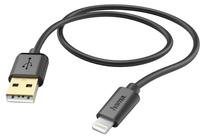 Laidas Hama, USB 2.0 Type A/Apple Lightning, juoda sp.