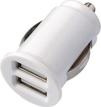 Automobilinis įkroviklis Savio, 2 x USB, balta sp.