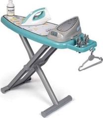 Игрушечный инструмент, набор сравнения Smoby Ironing Board + Stream Iron, серый цв./бирюзовый цв.