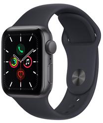 Умные часы Apple Watch SE GPS, 40mm Space Grey Aluminium Case with Midnight Sport Band - Regular, серый цв.