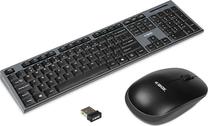 Belaidis klaviatūros ir pelės komplektas iBOX IKMS606W, EN, juoda sp.