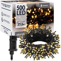 Lempučių girlianda Springos CL0540, 27.5 m, šiltai balta sp., 500 LED, Žalia sp.