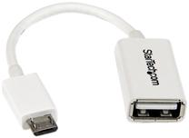 Кабель StarTech UUSBOTGW UUSBOTGW Micro USB B male, USB Type A, 0.012 м, белый цв.