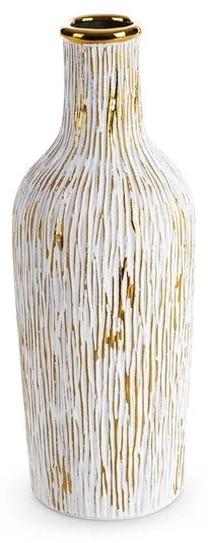 Dekoratyvinė vaza Anisa, 33 cm, aukso sp./balta sp.
